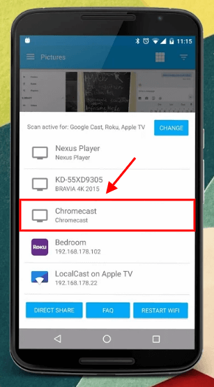 Connect LocalCast Chromecast