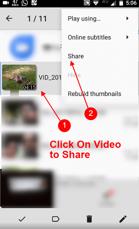 Click on video to share on Chromecast
