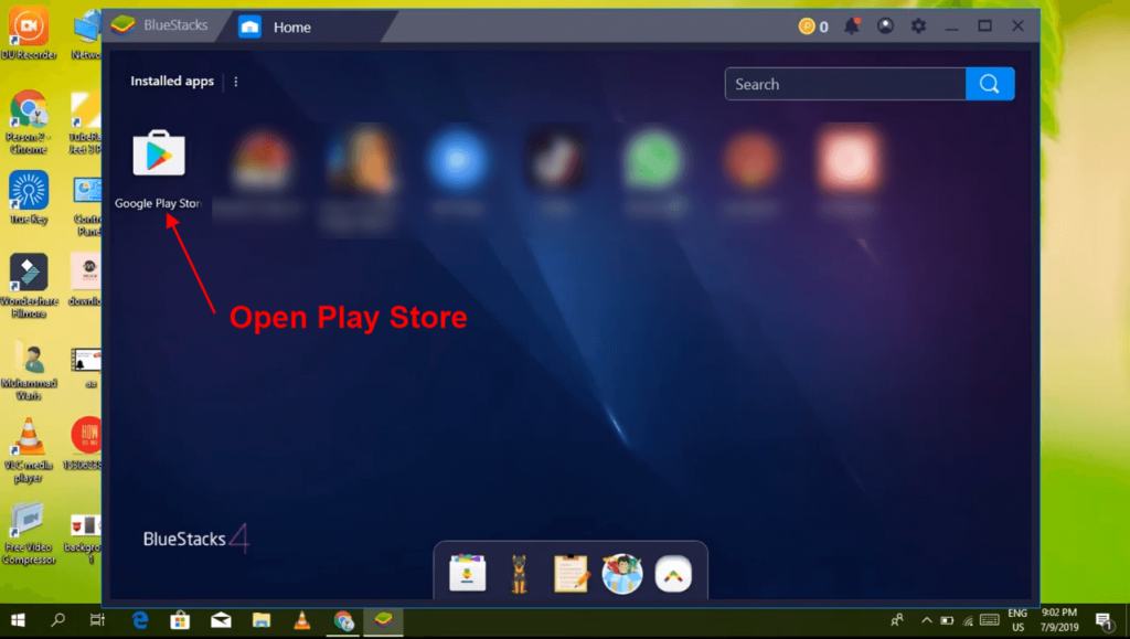 open google play store
